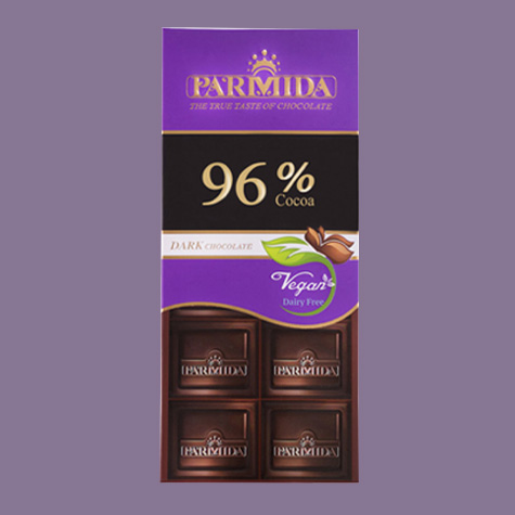 شکلات تخته ای تلخ 96درصد پارمیدا 80گرمی
